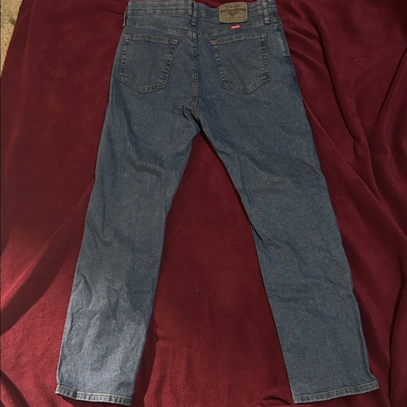 Wrangler Men’s Straight Leg Dark Blue Jeans - Picture 3 of 4
